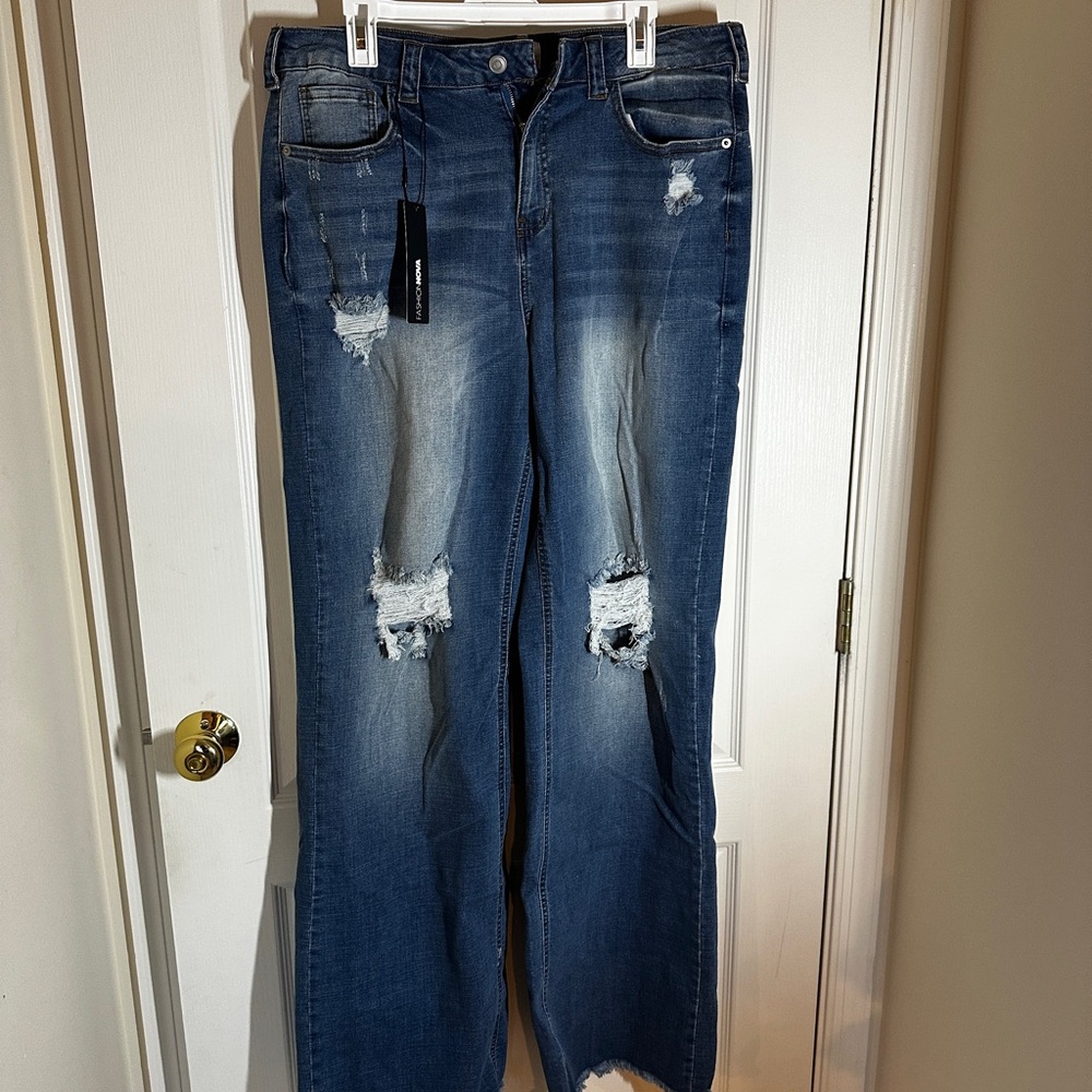 Tall Coldwater Canyon Stretched Rip Wide Leg Jeans